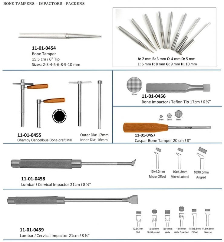 Bone Tampers Impactors Packers