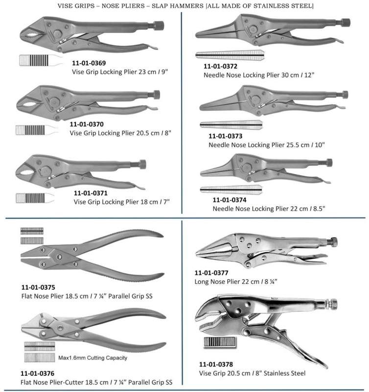 Vise Grips Nose Pliers Slap Hammers