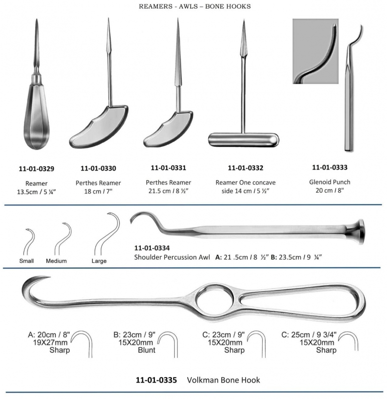 Reamers Awls Bone Hooks