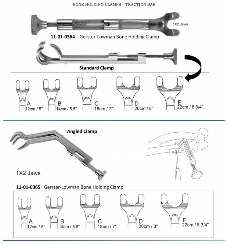 Bone Holding Clamps Traction Bar