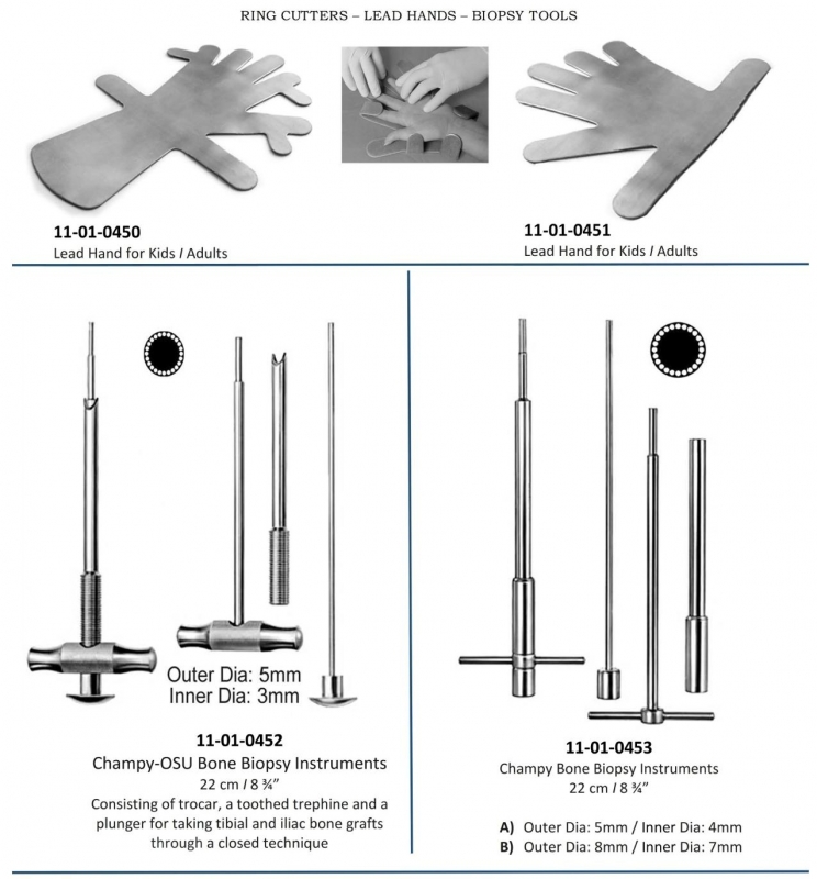 Ring Cutters Lead Hands Biopsy Tools