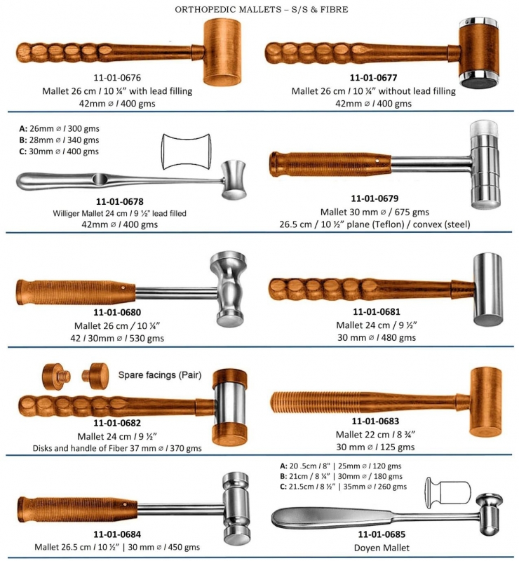 Orthopedic Mallets S/S & Fibre